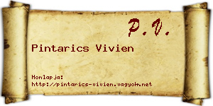 Pintarics Vivien névjegykártya